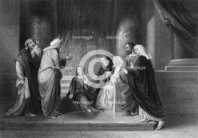 'They found him in the temple, sitting in the midst of the doctors', c1840. Creator: George Presbury.