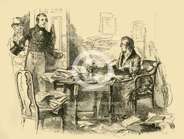 'They found Schubert hard at work', (1907). Creator: Unknown.