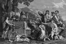 They have made them a molten calf and have worshipped it 19th century Creator: H Robinson