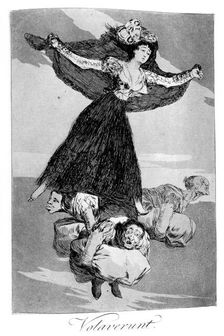 They have flown 1799. Artist: Francisco Goya