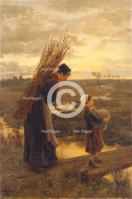 'They homeward went their weary way', 1870-1890. Creator: Alice Mary Morgan.
