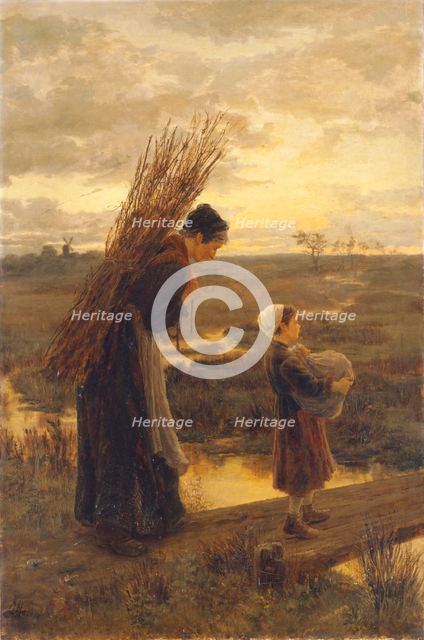 'They homeward went their weary way', 1870-1890. Creator: Alice Mary Morgan.