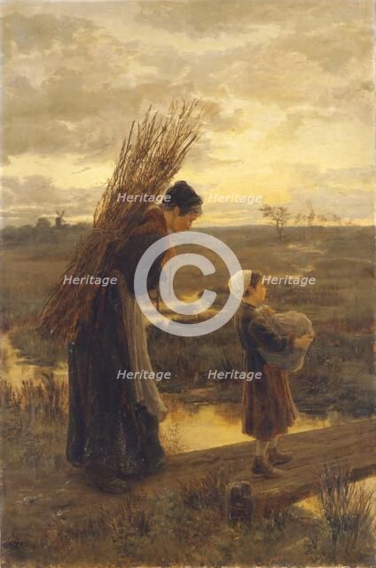 'They homeward went their weary way', 1870-1890. Artist: Alice Mary Morgan