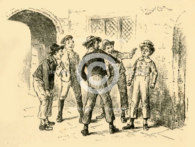 'They indulged in jokes at the expense of the spectacled boy', (1907). Creator: Unknown.