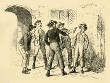 They indulged in jokes at the expense of the spectacled boy (1907). Creator: Unknown