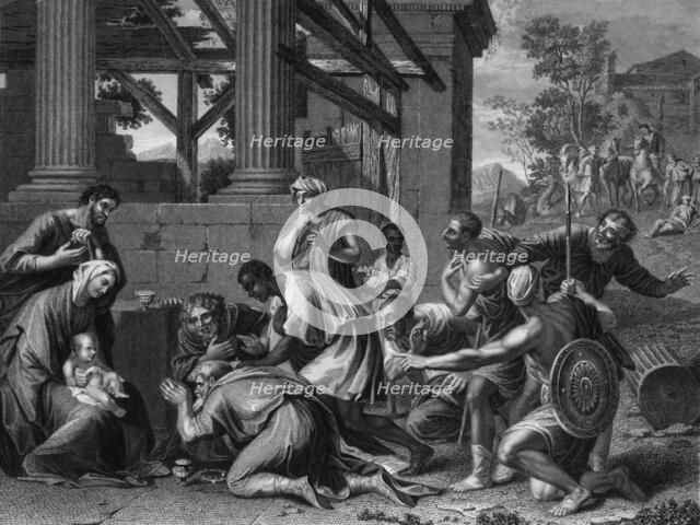 'They presented him with gifts; gold, and frankincense and myrrh', mid-late 19th century. Creator: Francis Holl.