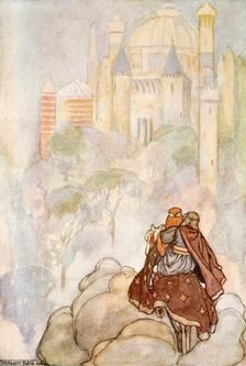 They rode up to a stately palace c1910. Creator: Stephen Reid