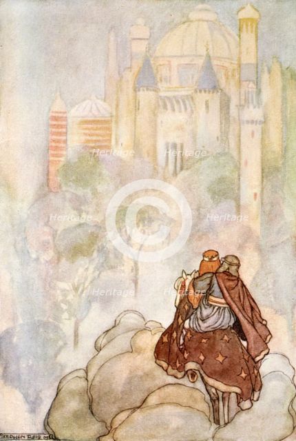 'They rode up to a stately palace', c1910.  Creator: Stephen Reid.