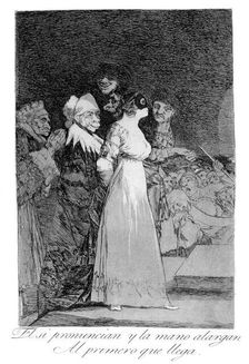 They say yes and give their hand to the first comer 1799. Artist: Francisco Goya
