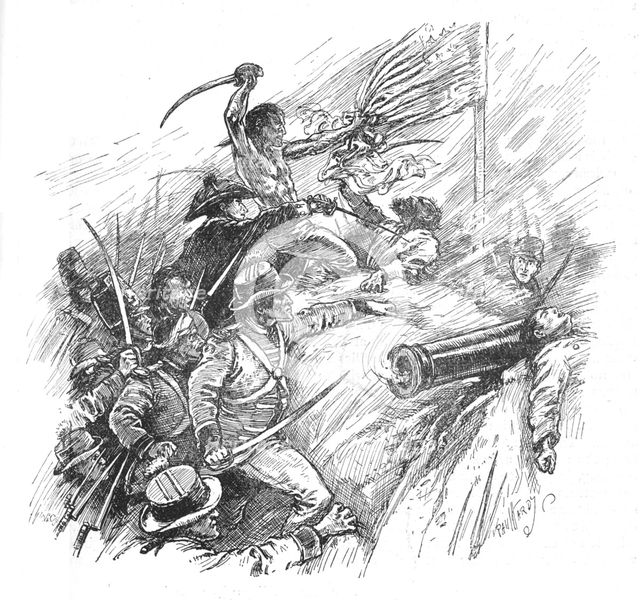 They Strove To Scale The Rampart, 1902. Artist: Paul Hardy.