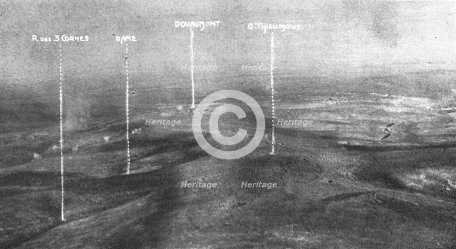 'Thiaumont; Deux aspects du champ de bataille de Thiaumont', 1916. Creator: Unknown.