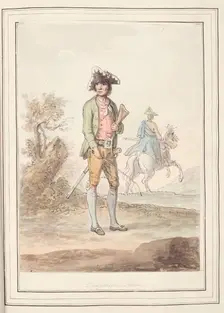 Thief Catcher, Rome, leaf from A Collection of Dresses by David Allan Mostly from Nature 1776. Creator: David Allan