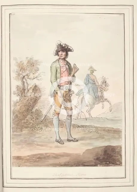 Thief Catcher, Rome, leaf from 'A Collection of Dresses by David Allan Mostly from Nature', 1776. Creator: David Allan.