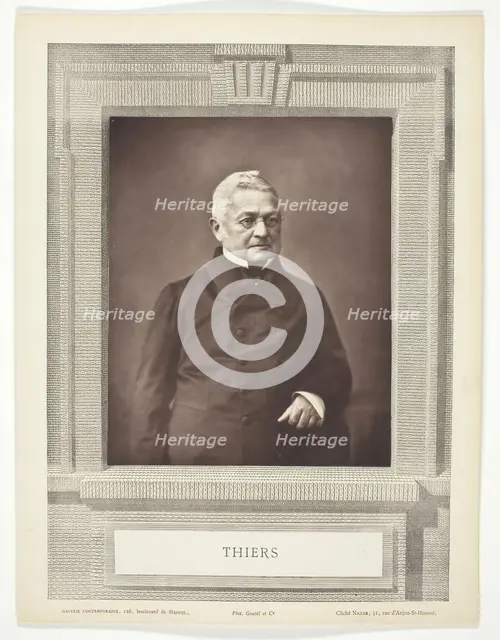 Thiers, c. 1870. Creator: Nadar.