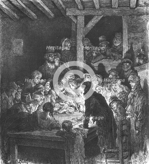 'Thieves Gambling', 1872.  Creator: Gustave Doré.