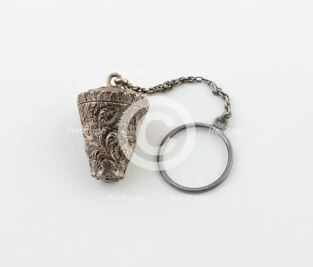 Thimble-Shaped Vinaigrette, England, c. 1840. Creator: Unknown.