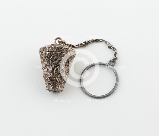 Thimble-Shaped Vinaigrette, England, c. 1840. Creator: Unknown.
