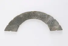 Thin plaque cut in arc of circle, of the type huang, Eastern Zhou dynasty, 4th-3rd century BCE. Creator: Unknown