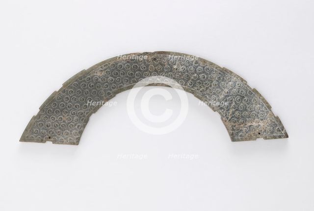 Thin plaque cut in arc of circle, of the type huang, Eastern Zhou dynasty, 4th-3rd century BCE. Creator: Unknown.