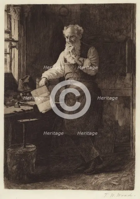 Thinking It Over, 1884. Creator: Thomas Waterman Wood.