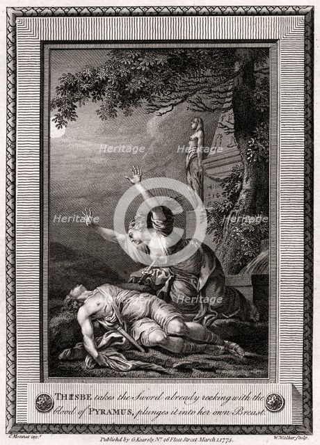 'Thisbe takes the Sword already reeking with the blood of Pyramus, plunges it into...', 1775.Artist: W Walker