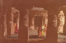 Third cave temple in Ellora, c.1931. Creator: Hiroshi Yoshida