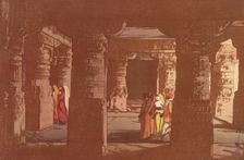 Third cave temple in Ellora, c.1931. Creator: Hiroshi Yoshida