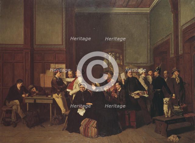 Third-Class Waiting-Room II, 1865. Creator: Carl Henrik Unker.