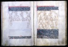 Third and Fourth Council of Toledo, held in 589 and 633, respectively, pen drawing pen in Primac…