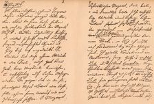 Third and fourth pages from Franz Schubert's diary, 1816 Artist: Franz Peter Schubert
