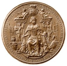Third Great Seal of Queen Anne, obverse, 1702-1714 (1906)