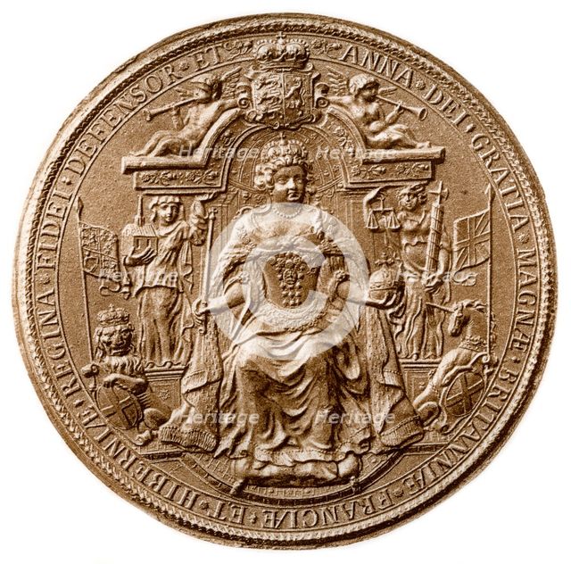 Third Great Seal of Queen Anne, obverse, 1702-1714 (1906). Artist: Unknown