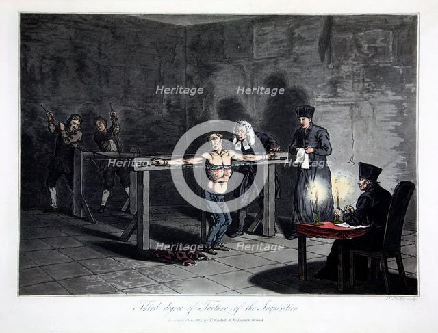 'Third Degree of Torture of the Inquisition', 1813.  Creator: LC Stadler.