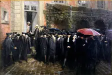 Third Estate representatives locked out of the assembly room Hôtel des Menus-Plaisirs in Versailles