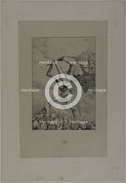 Third Future, plate six from Eve and the Future, 1880. Creator: Max Klinger.