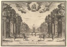 Third scene, the garden of Venus, from The marriage of the gods (Le nozze degli Dei), 1637. Creator: Stefano della Bella