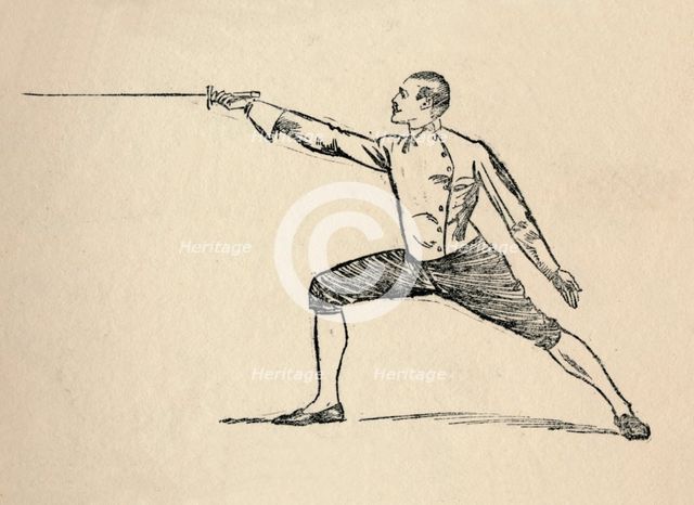 'Third Position - Fencing', 1912. Artist: Unknown.