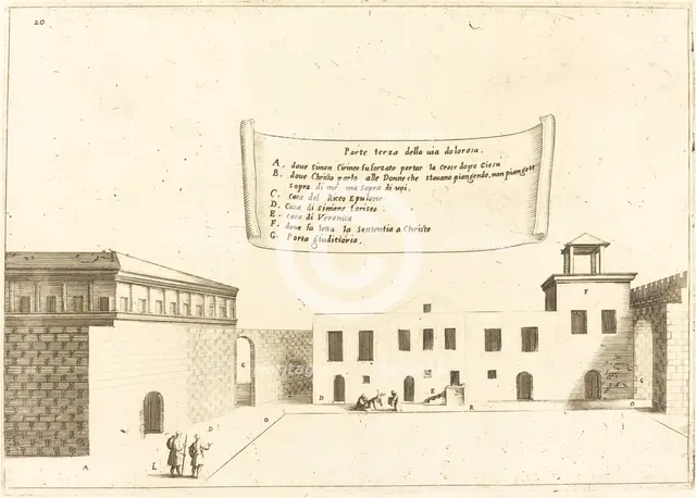 Third Part of the Via Dolorosa, 1619. Creator: Jacques Callot.