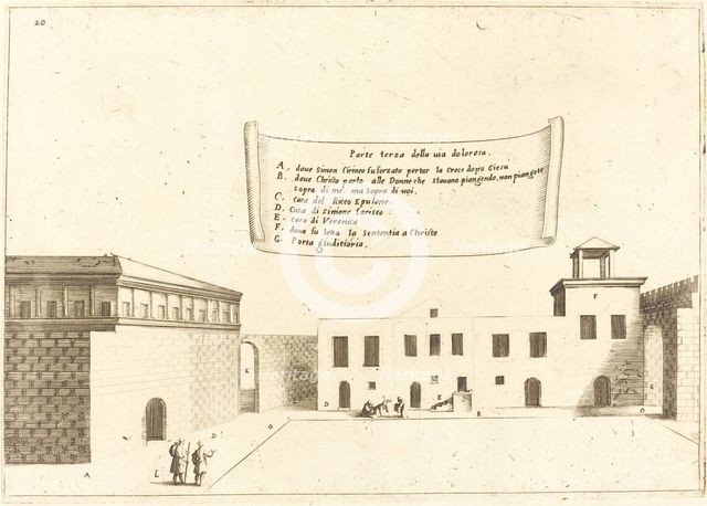 Third Part of the Via Dolorosa, 1619. Creator: Jacques Callot.