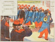 Third Performance: A Bas le progrès!, Mademoiselle Julie, Le Ménage Brésile, for Le Thé..., 1892–93. Creator: Henri-Gabriel Ibels