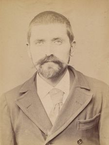 Thirion. Louis, Joseph. 31 ans, né à Autrey (Vosges). Journaliste. Anarchiste. 4/3/94., 1894. Creator: Alphonse Bertillon