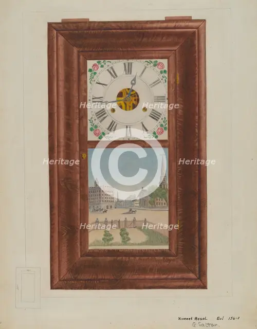 Thirty Hour Clock, c. 1936. Creator: Vincent P. Rosel.