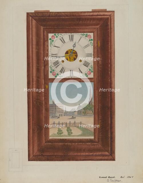 Thirty Hour Clock, c. 1936. Creator: Vincent P. Rosel.