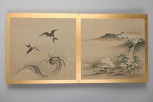 Thirty paintings of birds, flowers and landscape, late 18th century. Creator: Unknown