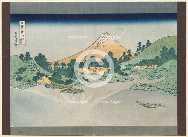 Thirty-Six Views of Mt. Fuji: The Surface of Lake Misaka in Kai Province, early 1830s. Creator: Katsushika Hokusai (Japanese, 1760-1849).