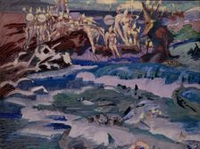 Thirty-Three Bogatyrs, 1901. Artist: Vrubel, Mikhail Alexandrovich (1856-1910)