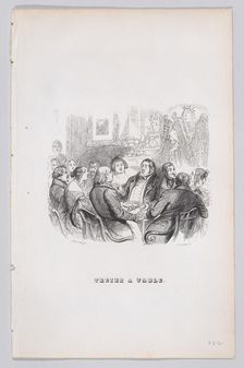Thirteen at the Table from The Complete Works of Béranger, 1836. Creator: John Thompson