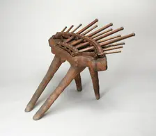 Thirteen-Barrel Organ Gun with Stand, Europe, 17th century. Creator: Unknown