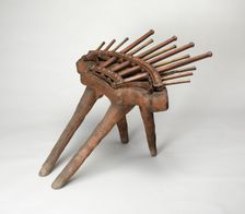 Thirteen-Barrel Organ Gun with Stand, Europe, 17th century. Creator: Unknown