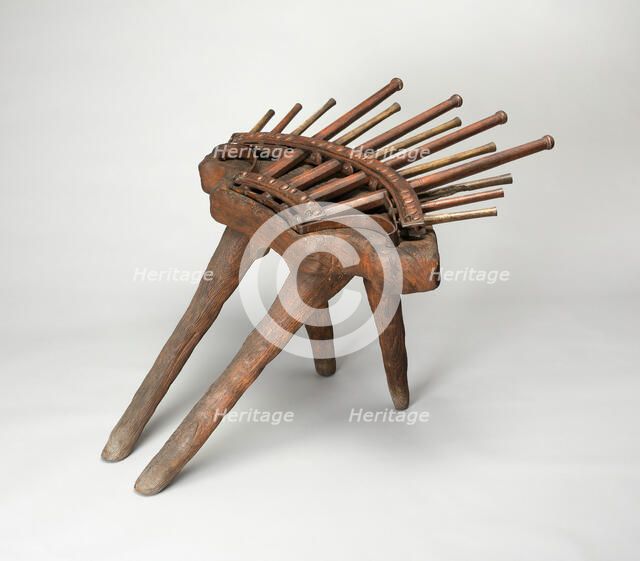 Thirteen-Barrel Organ Gun with Stand, Europe, 17th century. Creator: Unknown.